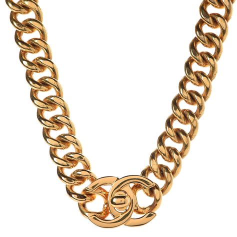 chanel gold chain choker